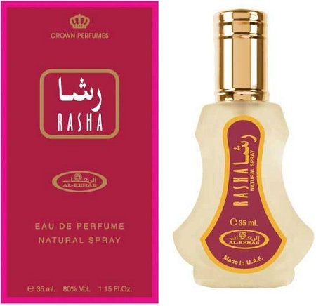 Al-Rehab Perfumes Rasha Eau De Parfum Spray For Women, 1.18 Ounce (Pack Of 6)