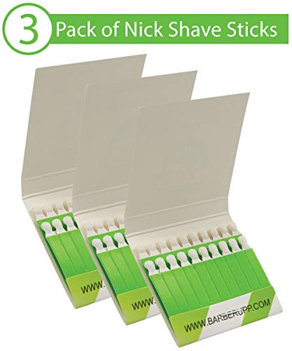 BARBERUPP Styptic Stick Shave Accessories (Green Stix, 3 Pack) Stops Bleeding For Razor Nicks For Men & Women - Sanitary and Gre