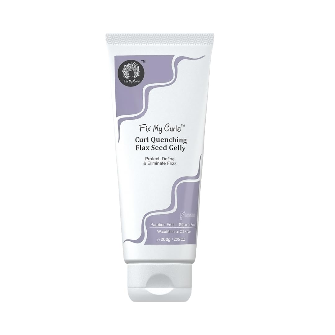 FIX MY CURLS Curl Quenching Flaxseed Gelly | With Aloe Vera, Chia, & Flax Seeds | For Curly, Wavy & Frizzy Hair | Silicone Free 