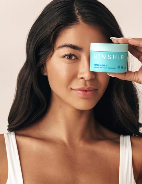 Kinship Supermello Hyaluronic Gel Cream Moisturizer - Hyaluronic Acid Face Lotion - Lightweight + Hydrating - Plump, Smooth + So