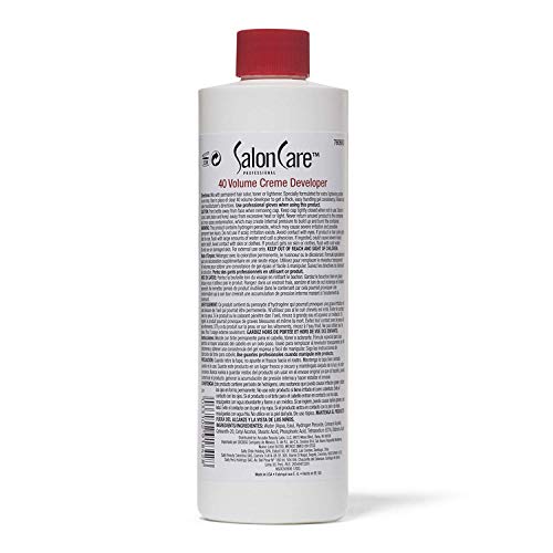 Salon Care 40 Volume Creme Developer, 16 Fl Oz - Ideal for Professional Hair Lightening and Coloring