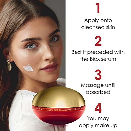 Premier Dead Sea Biox Total Age Defying Cream, Face Moisturizer, Anti Aging Face Cream, Intensive Wrinkle Cream Firming Skin Car