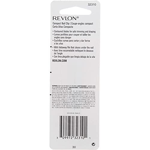 Revlon Compact Nail Clipper -- 6 Per Case