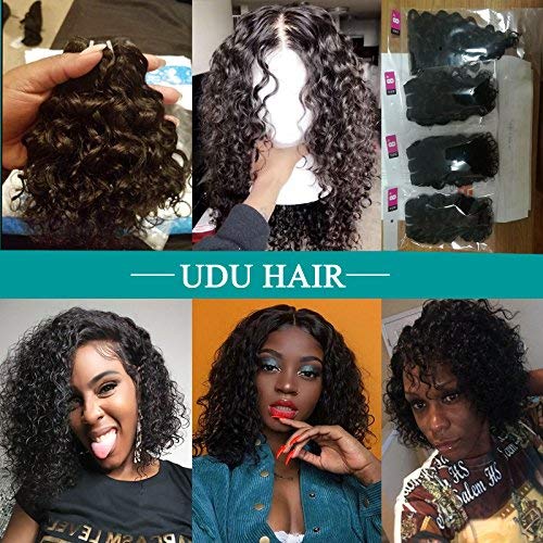 Malaysian Water Wave Bundles With Closure 12A Ocean Wave Wet & Wavy Human Hair Bundles With T Part Lace Closure 100% Human Hair