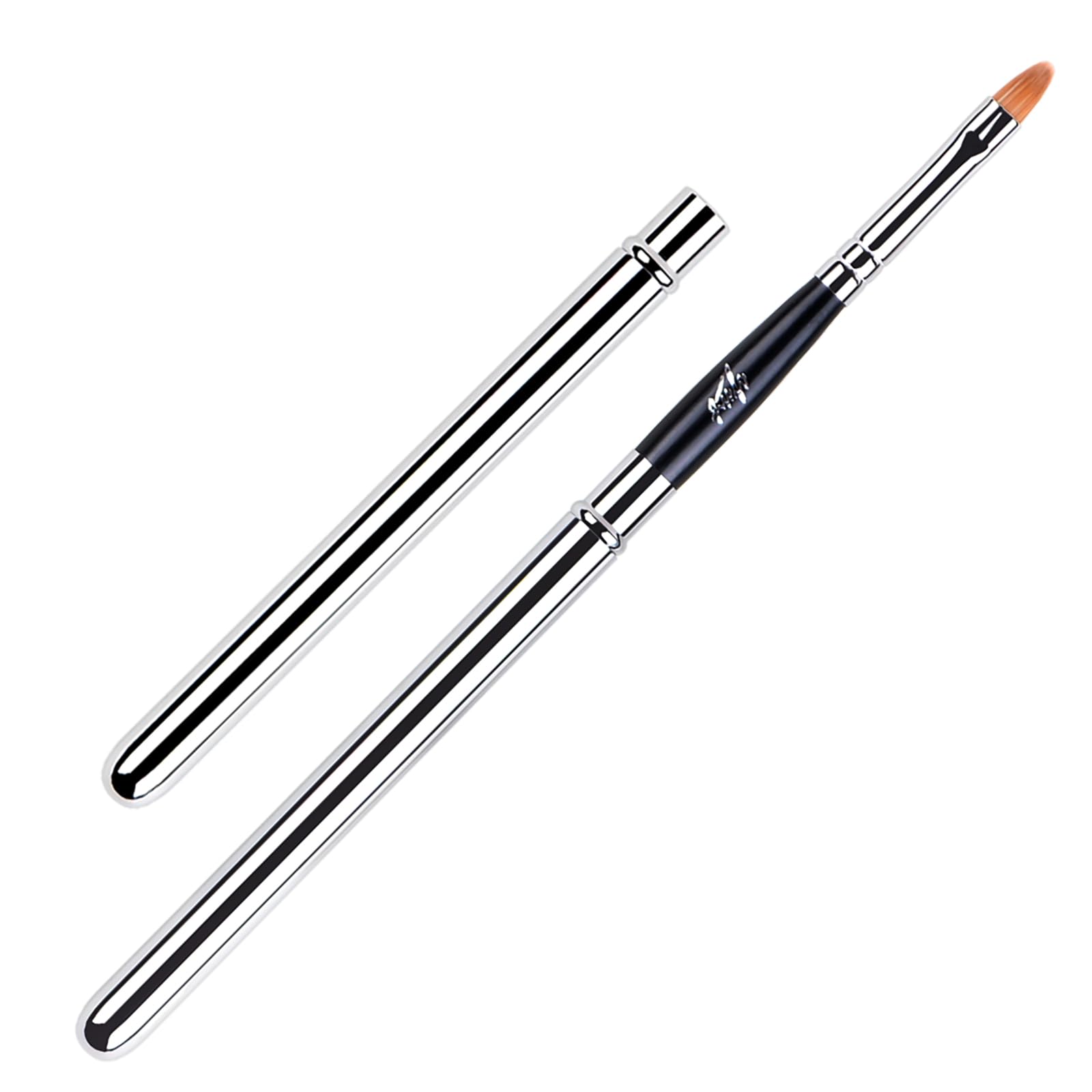 Generic Professional Lip Makeup Brushes For Lipstick Lip Gloss,Exquisite In Clude Lid, Silver