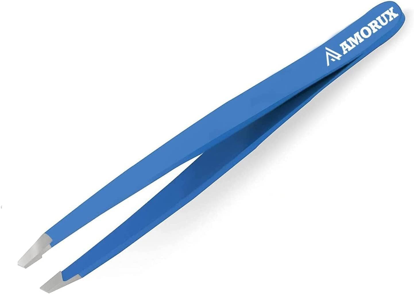 R.A Tweezers Professional Slanted Tweezer for Facial Hair Women & Men Stainless Steel Precision Tweezers for Ingrown Hair Tweeze