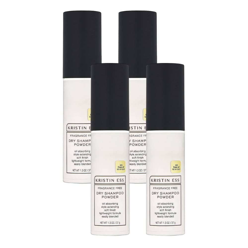 Kristin Ess Hair Fragrance Free Dry Shampoo Powder Spray for Oily Hair - Absorbs Oil, Style Extending Dry Shampoo for Men and Wo