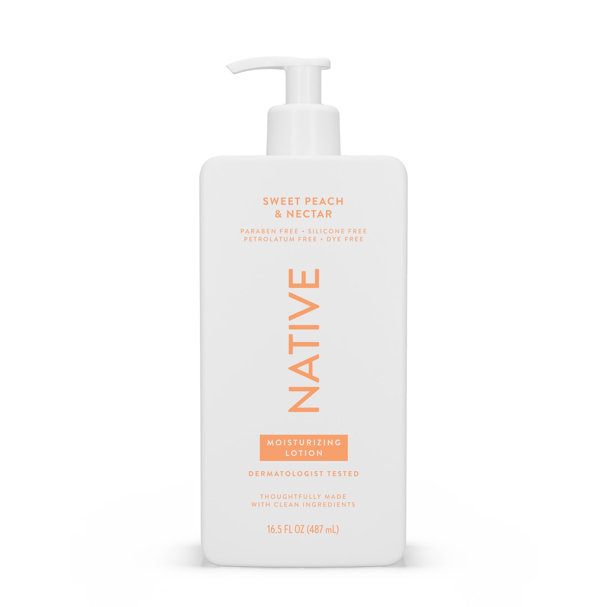 Native Body Lotion Contains Naturally Derived Plant-Based Moisturizers for Women and Men | Restores Dry Skin, Peach & Nectarine,