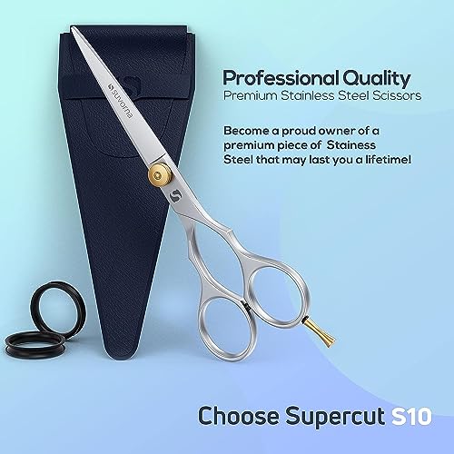 Suvorna 6'' Hair Scissors For Professional, Barber & Hairdresser - Hair Shears For Cutting, Trimming, Grooming, Precision, Facia