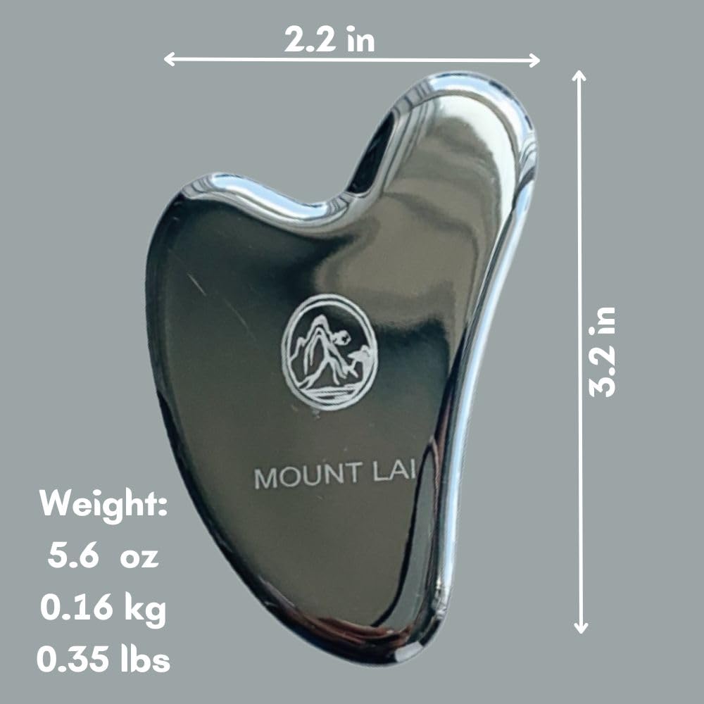 Mount Lai - The Stainless Steel Gua Sha Facial Lifting Tool | Face Sculpting Tool For Skin Care | Guasha Tool For Face And Body