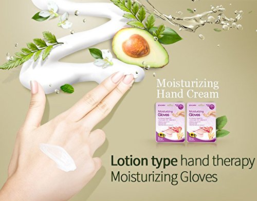Epielle Moisturizing Hand Masks (Gloves 6pk) for Dry Hands Spa Masks | Sunflower Seed Oil + Avocado Oil + Vitamin E, Beauty Gift
