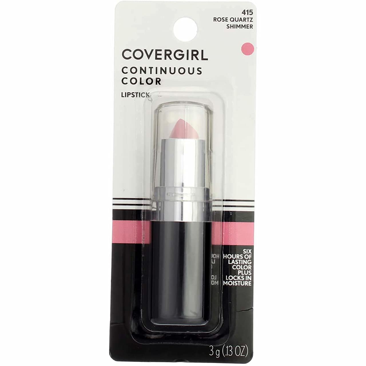 Covergirl Continuous Color Lipstick, Rose Quartz 415, 0.13-Ounce Bottles (Pack Of 2)