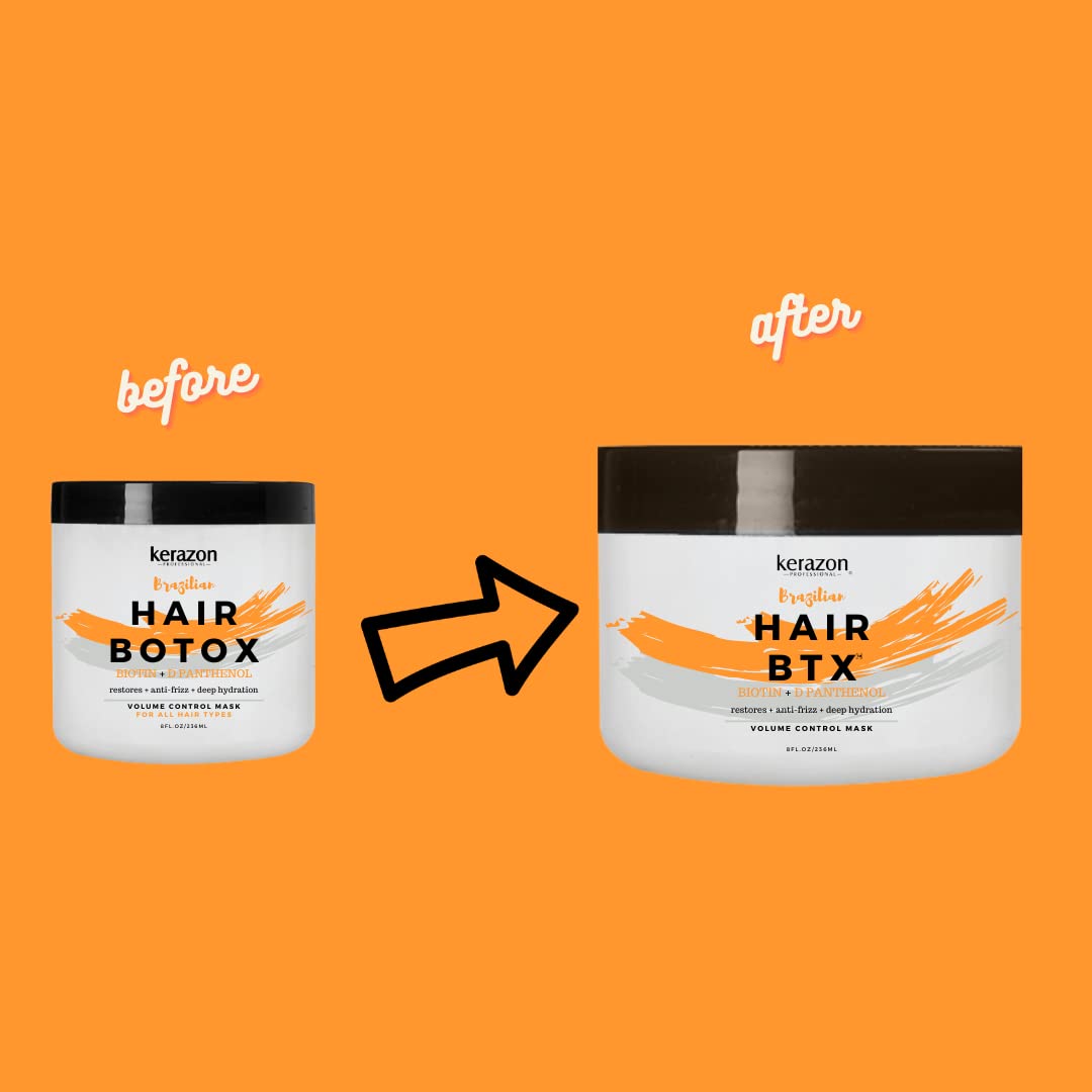 Kerazon Brazilian Hair Btx Treatment Mask 8Oz 236Ml Provides Repair For Damaged, Dry, Smoothing, Deep Conditioning And Hydration