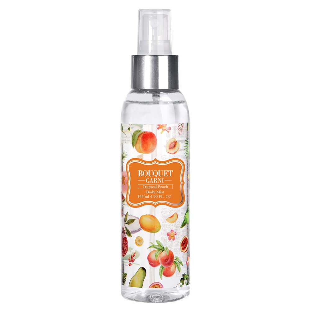 Bouquet Garni Body Mist Tropical Peach Fragrance - Long-lasting Moisture & Fragrance, Mist for Women, Low Irritation (Containing
