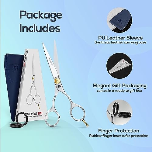 Suvorna 6'' Hair Scissors For Professional, Barber & Hairdresser - Hair Shears For Cutting, Trimming, Grooming, Precision, Facia