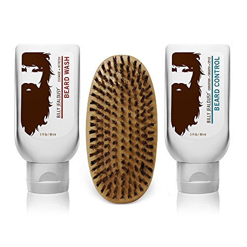 Billy Jealousy Beard Envy - Beard Refining Kit - Beard Wash, Beard Control And Boar Bristle Brush 6 Ounce (Pack Of 1)
