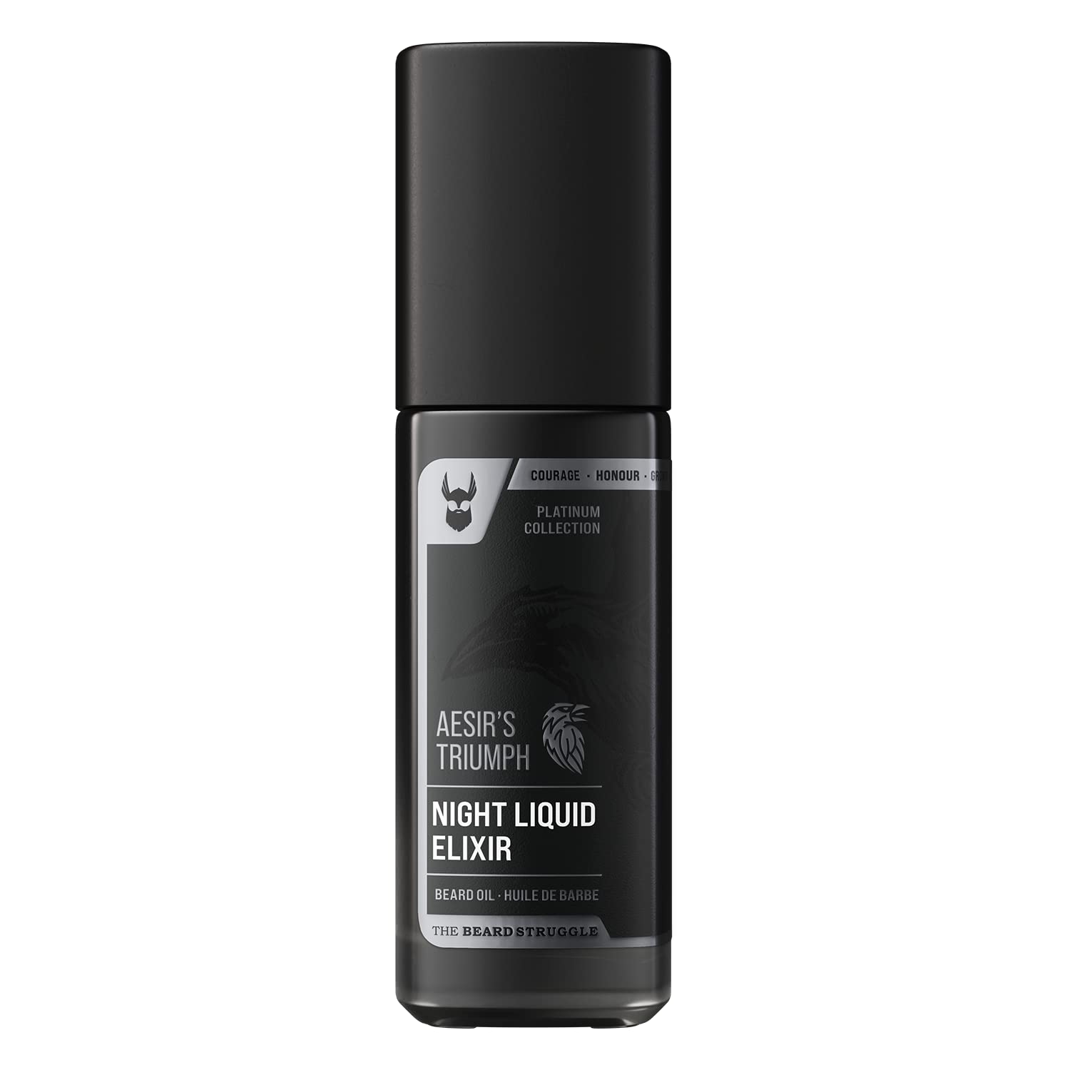The Beard Struggle Night Liquid Elixir Beard Oil - Platinum Collection - Aesir's Triumph (1 Fl oz) - Beard Oil for Men - Natural