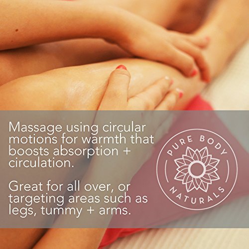 Pure Body Naturals cellulite Massage Oil, 8 fl oz  100% Natural cellulite Oil for Thighs and Butt  chemical Free cellulite Oil M