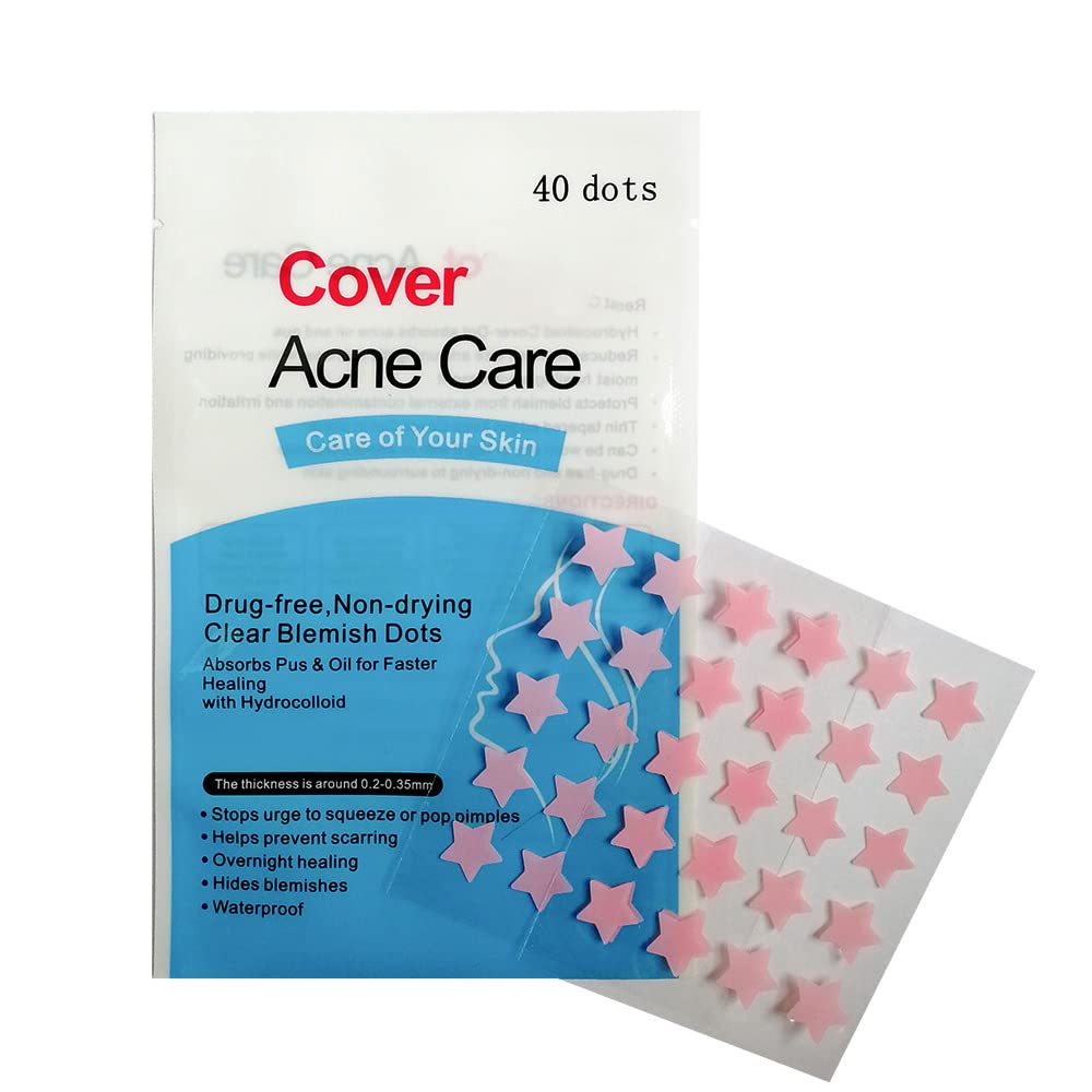 AGRCARE Acne Pimple Patch, Hydrocolloid Pimple Patches for Face, Zit Patch, Acne Dots, Clear Acne Stickers (2 Pack)