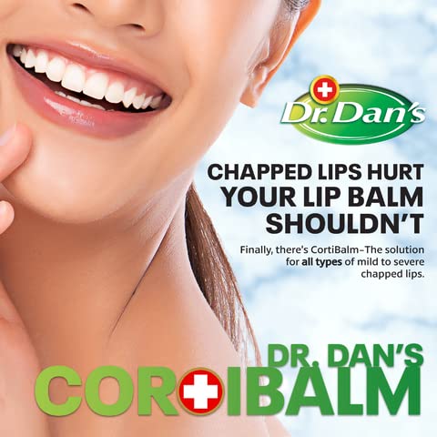 Dr. Dan'S Cortibalm 2 Pack -For Dry Cracked Lips Healing For Severely Chapped Lips - Designed For Men, Women And Children - 2 Pa