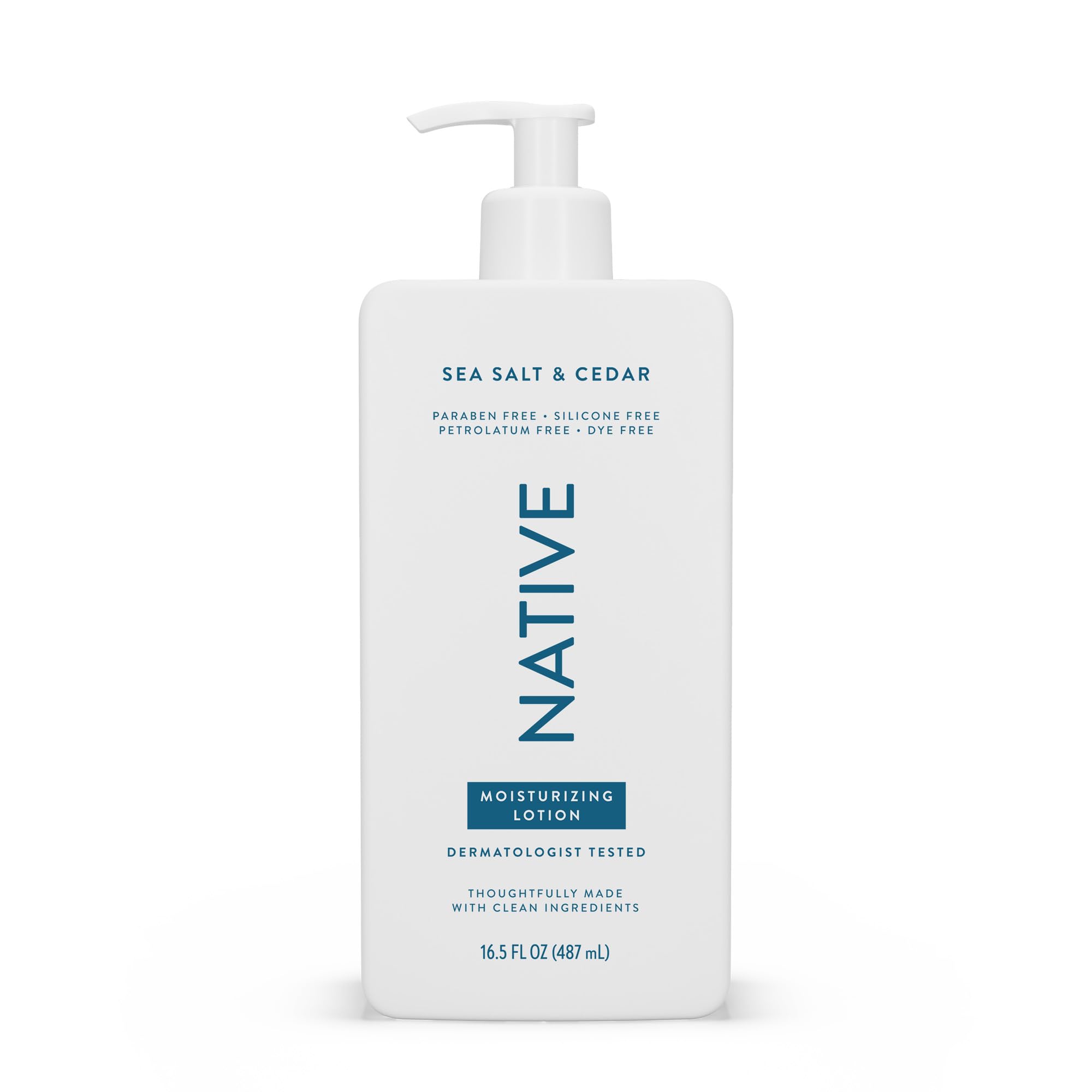 Native Body Lotion Contains Naturally Derived Plant-Based Moisturizers for Women and Men | Restores Dry Skin, Sea Salt & Cedar, 
