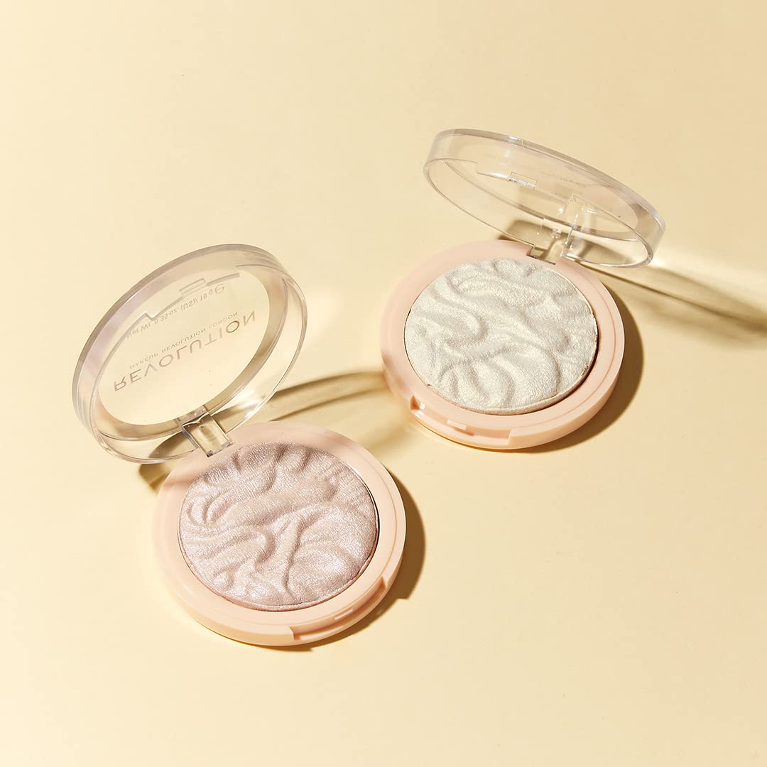 Revolution Beauty, Reloaded Pressed Powder Highlighter, Intensely Pigmented For A High Impact Dewy Finish, Make An Impact, 0.22