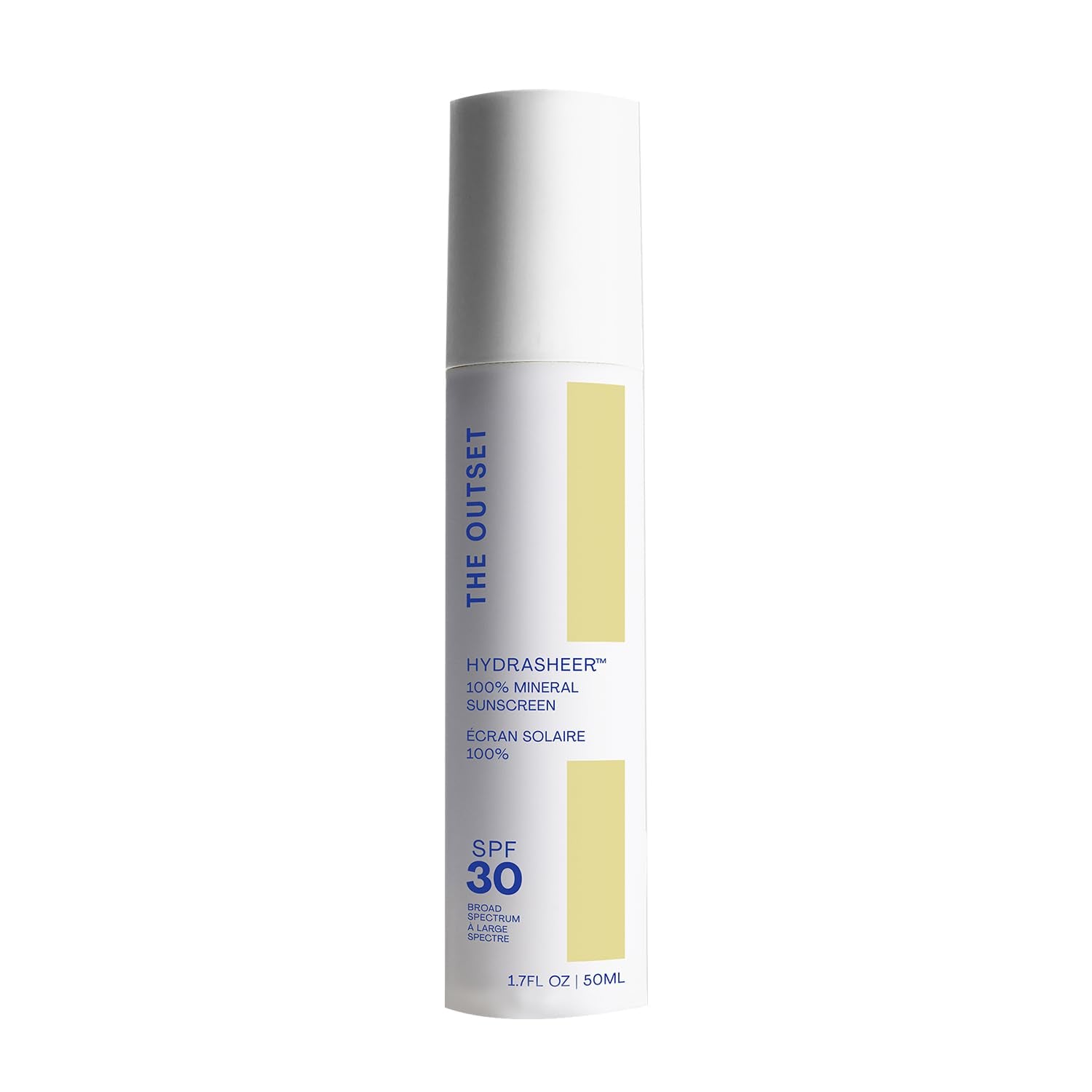 The Outset Hydrasheer 100% Mineral Hydrating Sunscreen Spf 30 - Uva/Uvb Protection - Face, Lightweight, Clean, Vegan Free - Sens