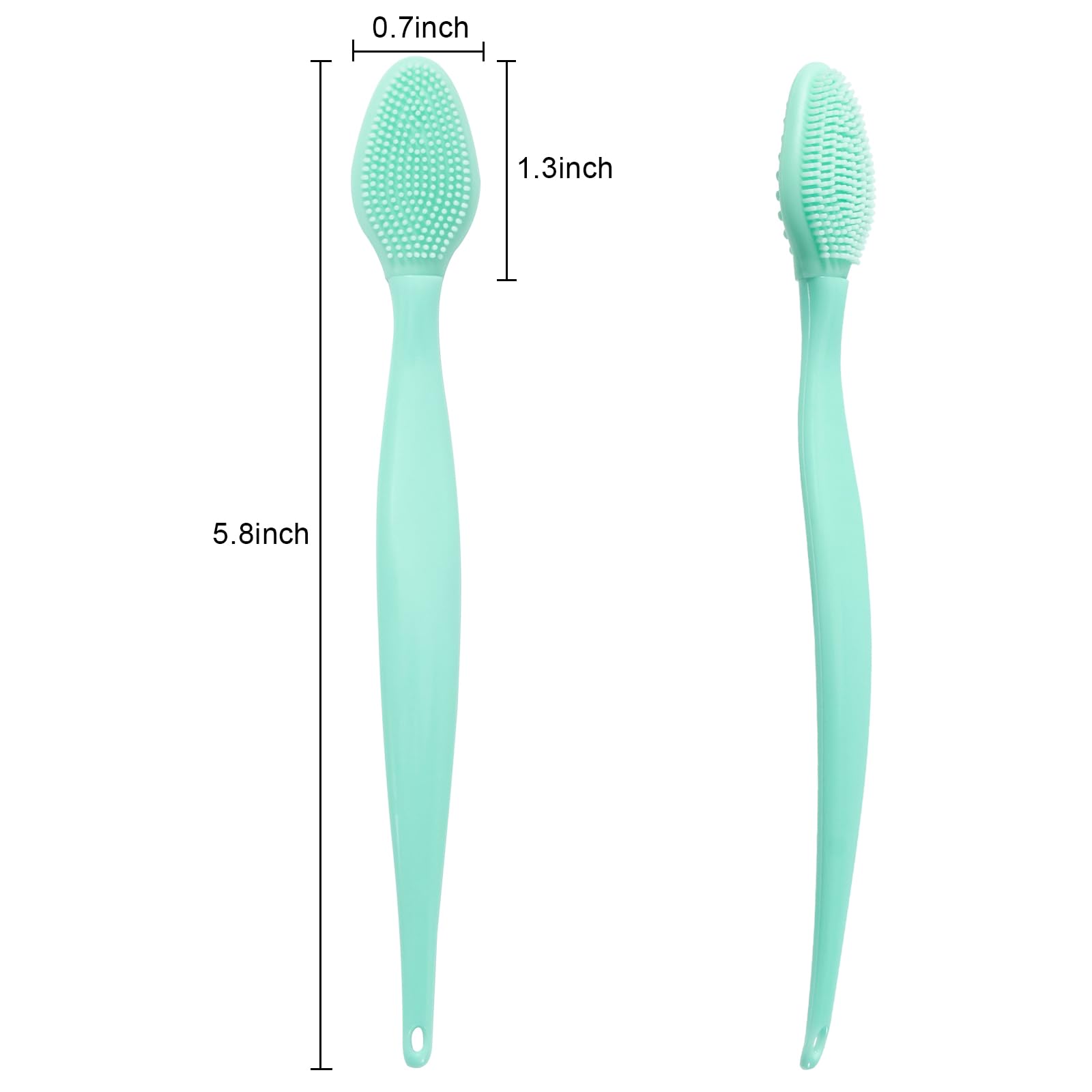 Beomeen Silicone Lip Scrub Brushes, 8 Pack Double-Sided Exfoliating Lip Brush Soft Silicone Lip Scrubber Exfoliator Tool Blackhe