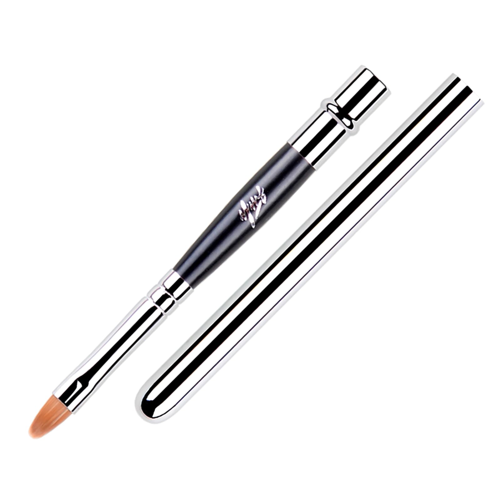Generic Professional Lip Makeup Brushes for Lipstick Lip Gloss,Exquisite in clude Lid, Silver