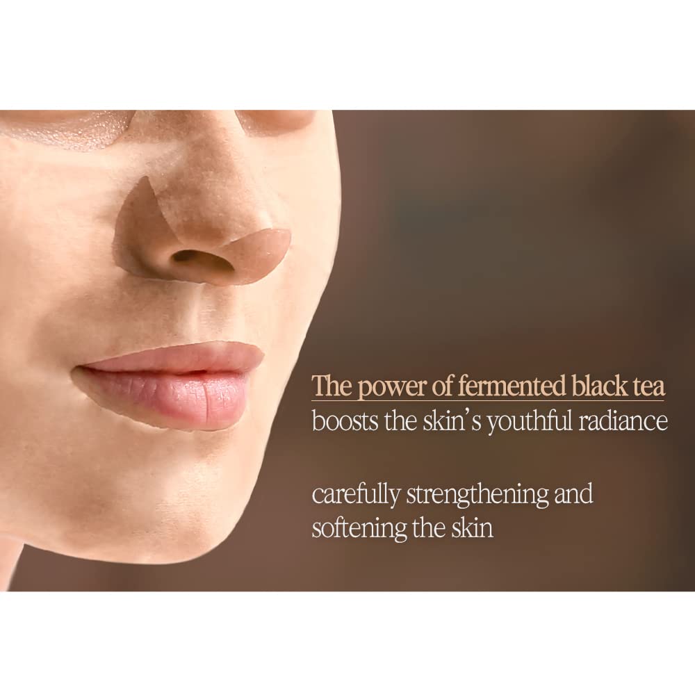 Pyunkang Yul Fermented Black Tea Revitalizing Mask Pack With Low Molecule Collagen, Shea Butter, Skin Revival, Elasticity Care,