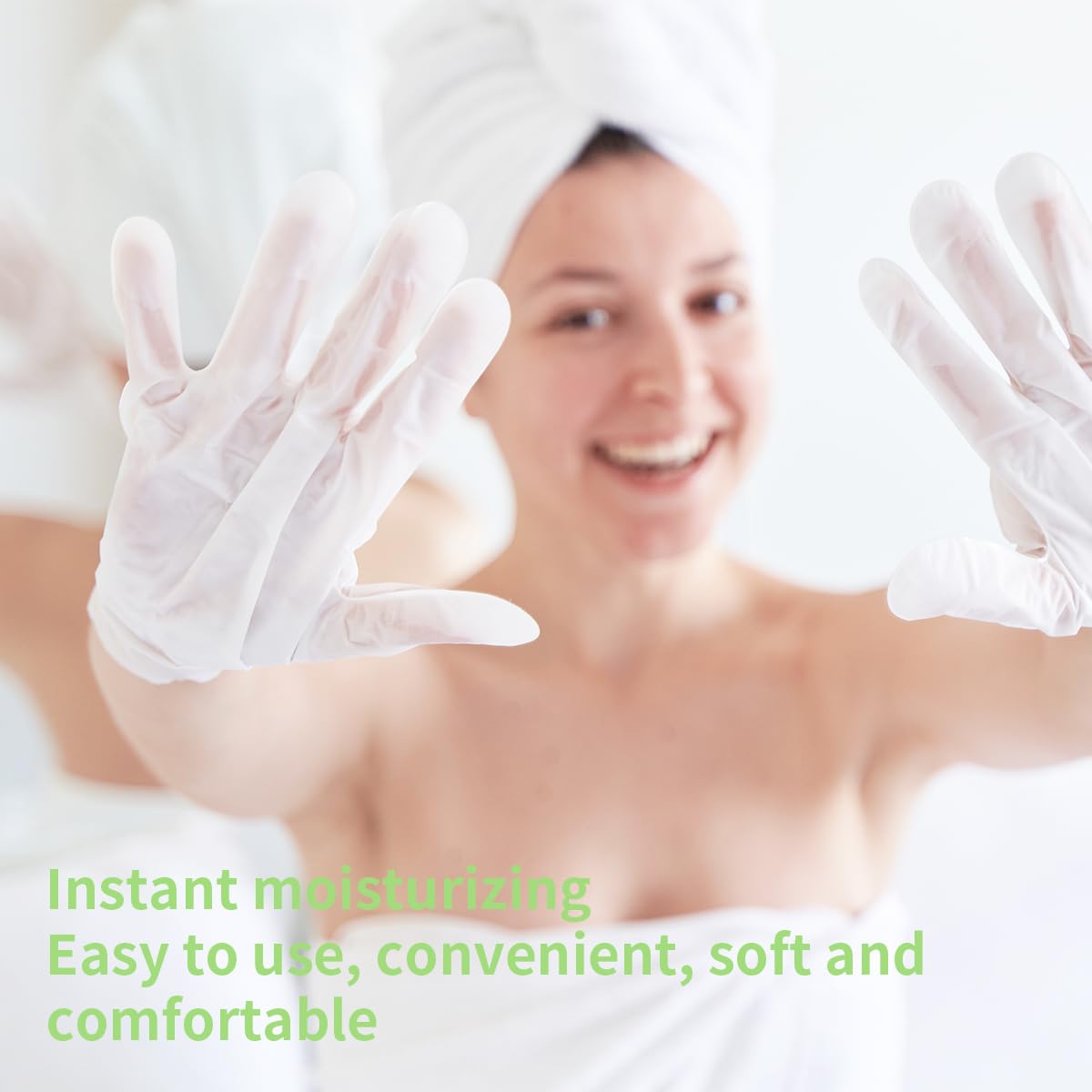 SULADEC Moisturizing Hand Mask with Shea Butter and Goat Milk, Hydrating Hand Masks for Dry Cracked Hands, Dry Skin Moisturizer