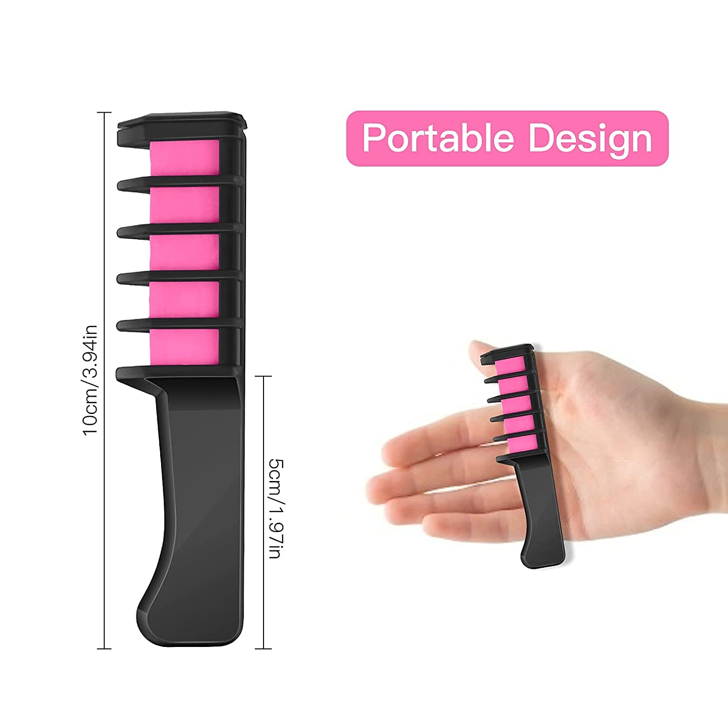 MSDADA Hair Chalk for Girls-New Hair Chalk Comb Temporary Bright Washable Hair Color Dye for Kids-Toys for 6 7 8 9 10 Year Old G