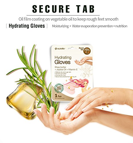 Epielle Hydrating Hand Masks (6Pk Gloves) For Dry Hands | Shea Butter, Jojoba Oil, Vitamin E | Intensive Spa Treatment | Beauty