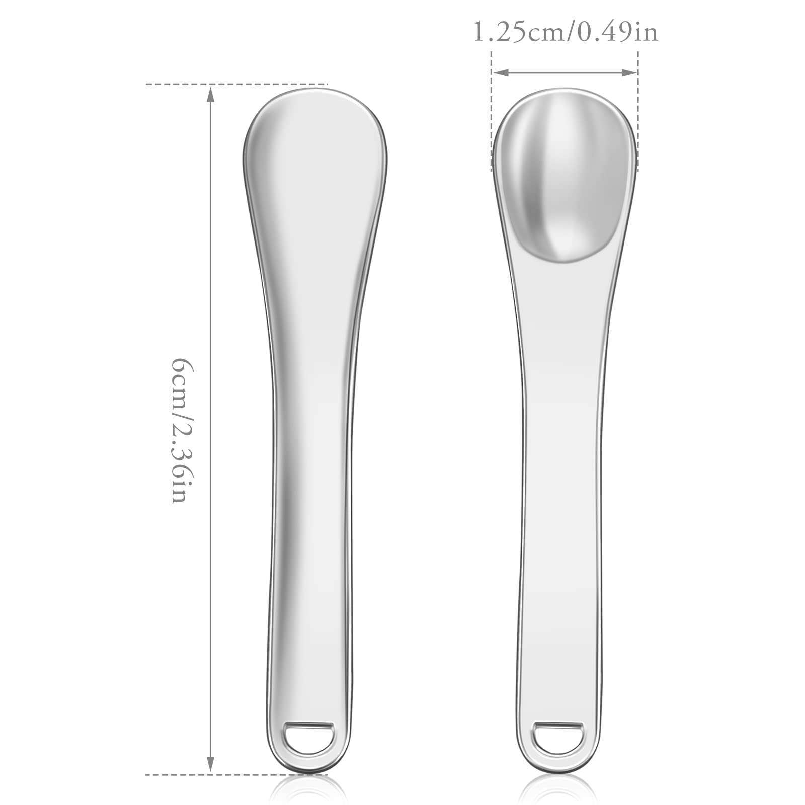 Wllhyf Mini Metal Makeup Spatula Skin Care Cosmetic Spoon Reusable Applicator, Beauty Scoop For Facial Cosmetic For Face Mask Cr