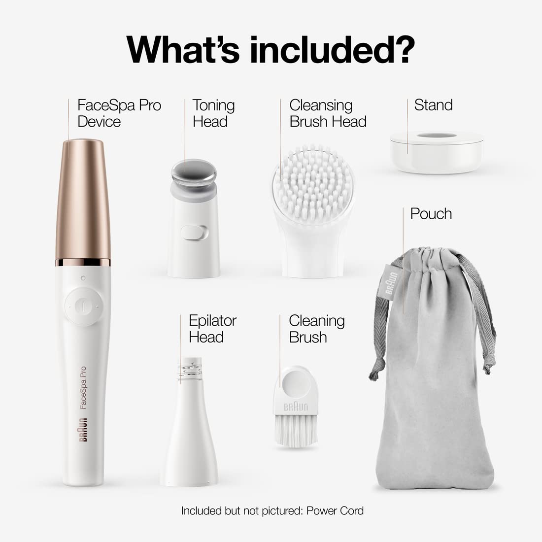 Braun Face Epilator Facespa Pro 911, Facial Hair Removal For Women, Hair Removal Device, 3-In-1 Epilating, Cleansing Brush And S