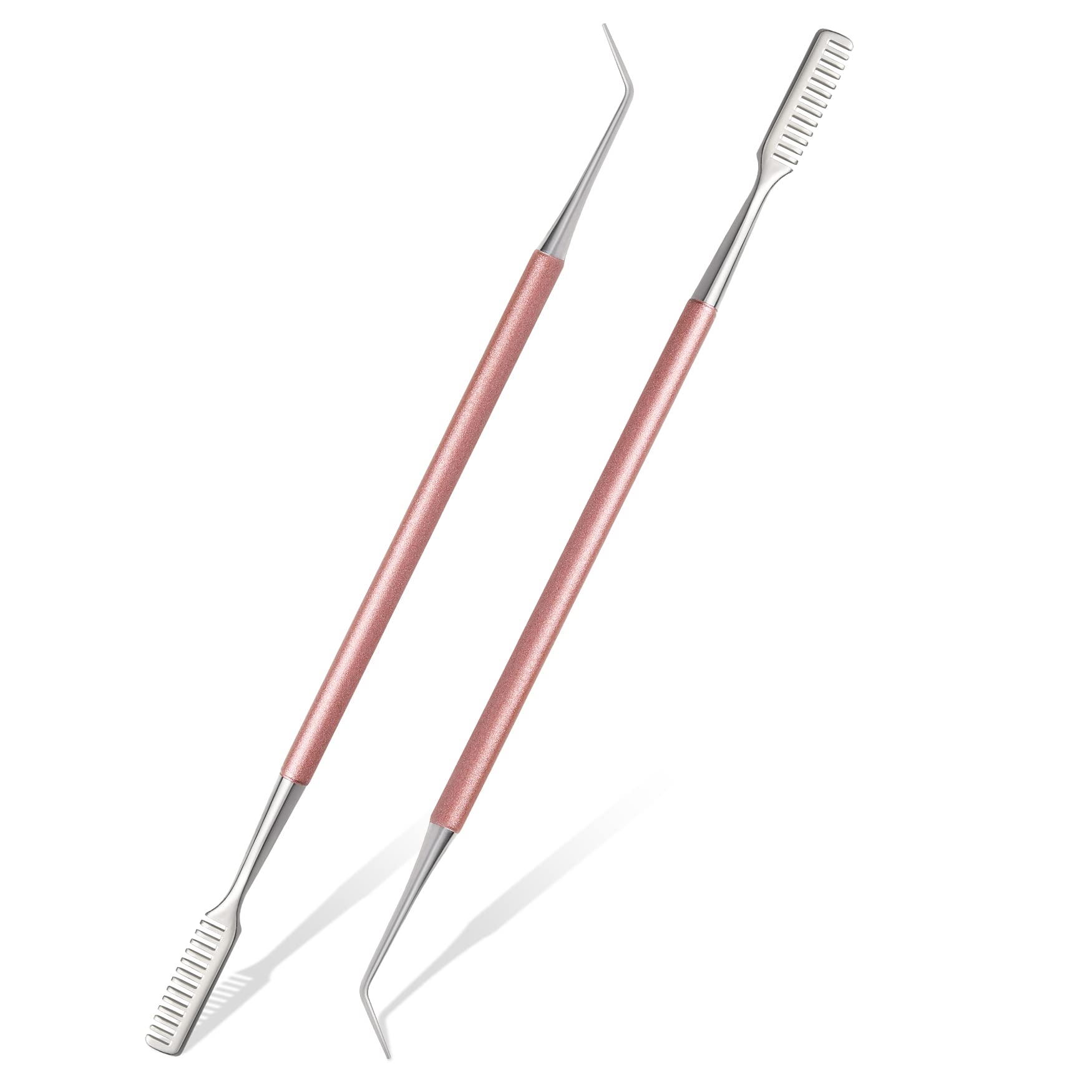 FVION 2 Pcs Eyelash Lift Tool - Stainless Steel Eyelash Separator Tool for Eyelash Eyebrow Perming Tinting, Metal Lash Lift Rods