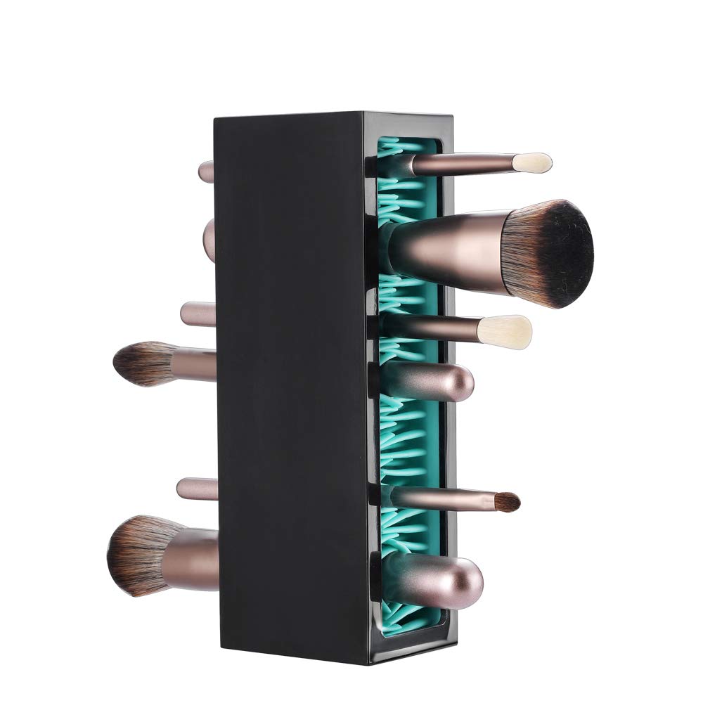 JAMEND CLXP Makeup Brushes Holder Organizer, Silicone Vanity Air Drying Rack Display Storage for Brush, Eyeliners and More, Prac