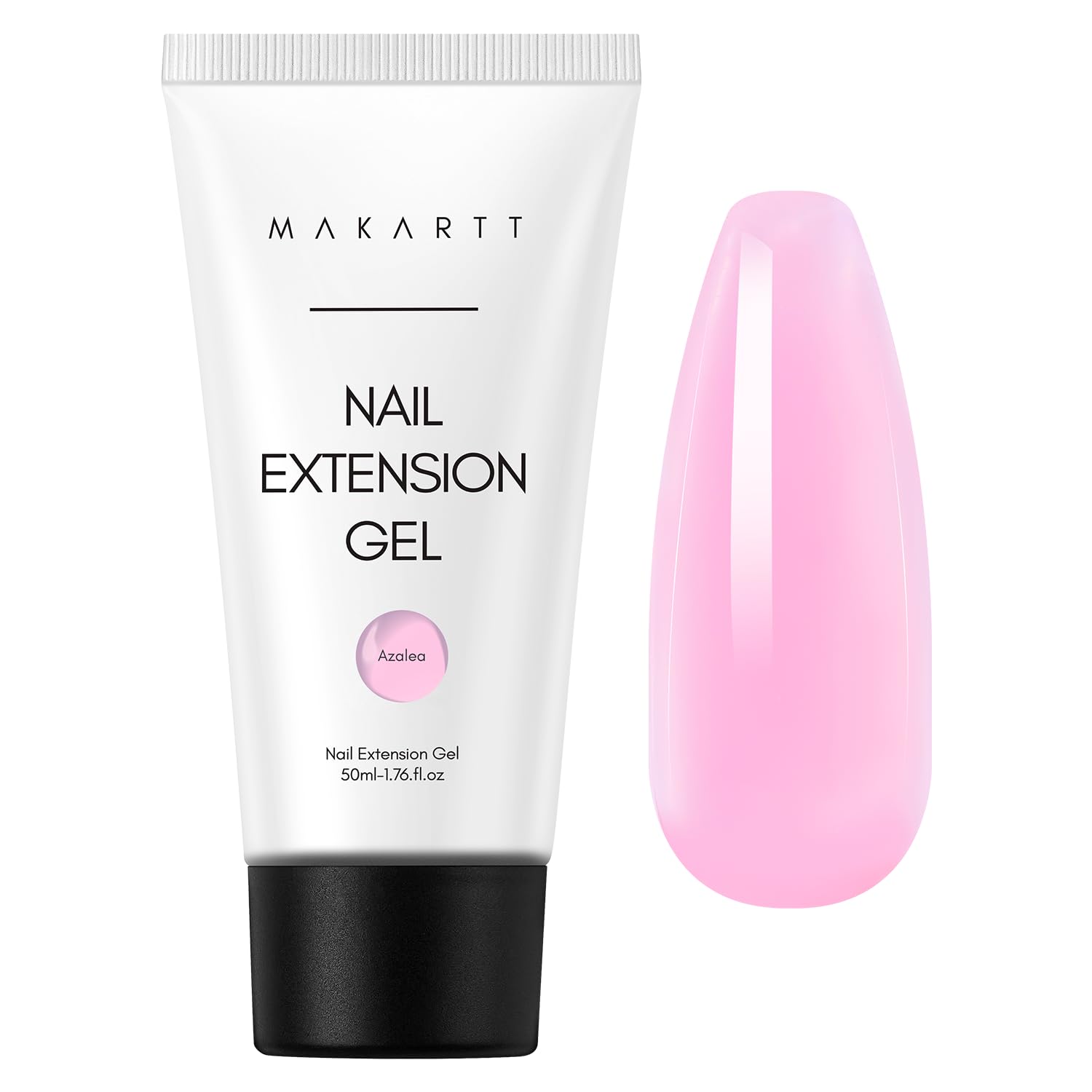 Makartt Poly Nail Gel-50ML Sheer Pink Gel Builder for Crystal Pink Color Nail Extension Strengthener Gel 3D Diy Hard Gel Manicur