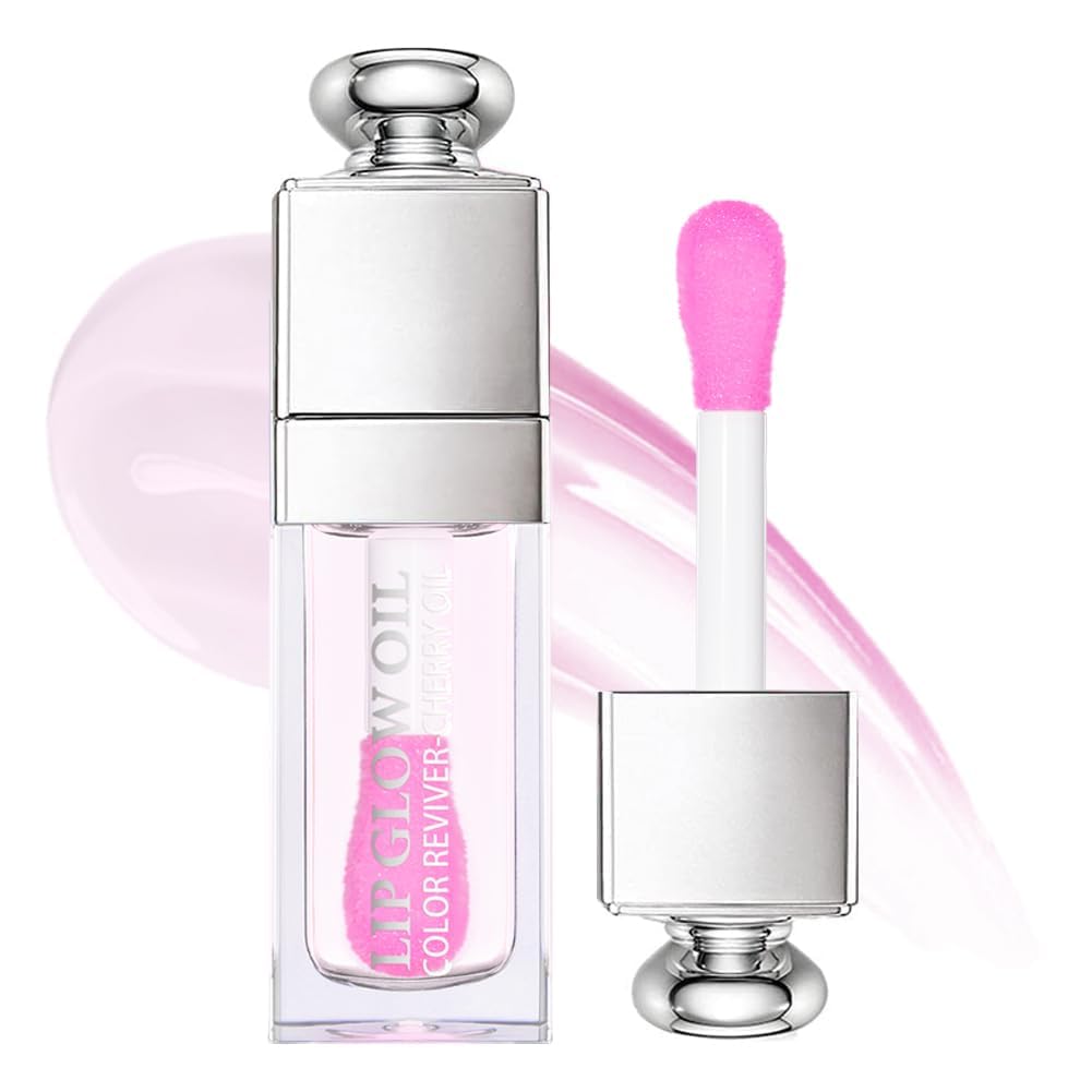 Unyoke Hydrating Lip Glow Oil-Lip care oil- Lip Oil Tinted for Lip Care and Dry Lips-Prevents Dry Cracked-Non-sticky Big Brush H