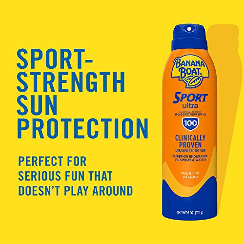 Banana Boat Sport Ultra Spf 100 Sunscreen Spray, 6Oz | Sport Sunscreen Spray Spf 100, Banana Boat Sunscreen Spf 100 Spray, High