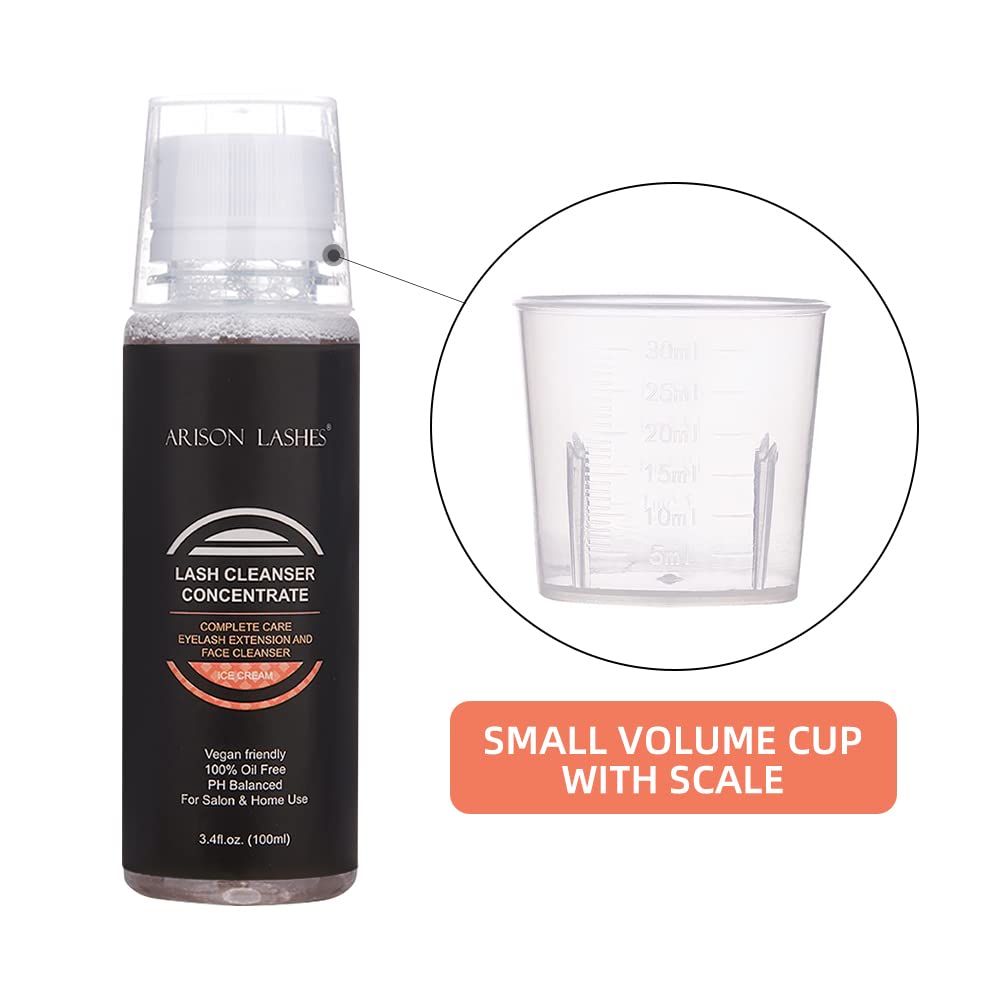 Eyelash Cleanser Concentrate 100Ml Lash Extensions Shampoo Natural Foaming Cleanser Diy Non-Lrritating Wash For Extensions Lashe
