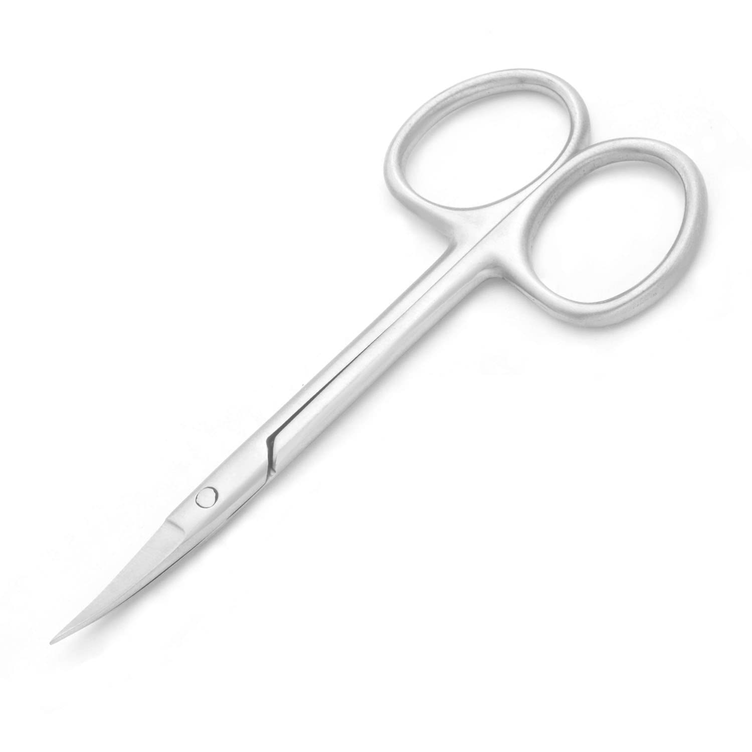 Motanar Cuticle Nail Scissors - Stainless Steel Precision Manicure Scissor - Extra Pointed Straight Curved Fingernail Scissor (C