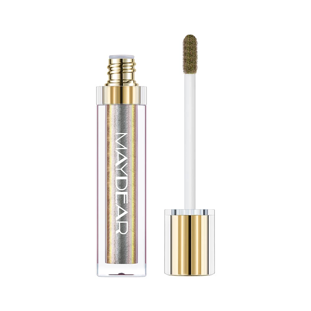 Maydear Chameleon Lipstick, High Pigmented Gold Lipstick For Women Metallic Shine Lip Gloss, Full-Coverage Multichrome Lipstick