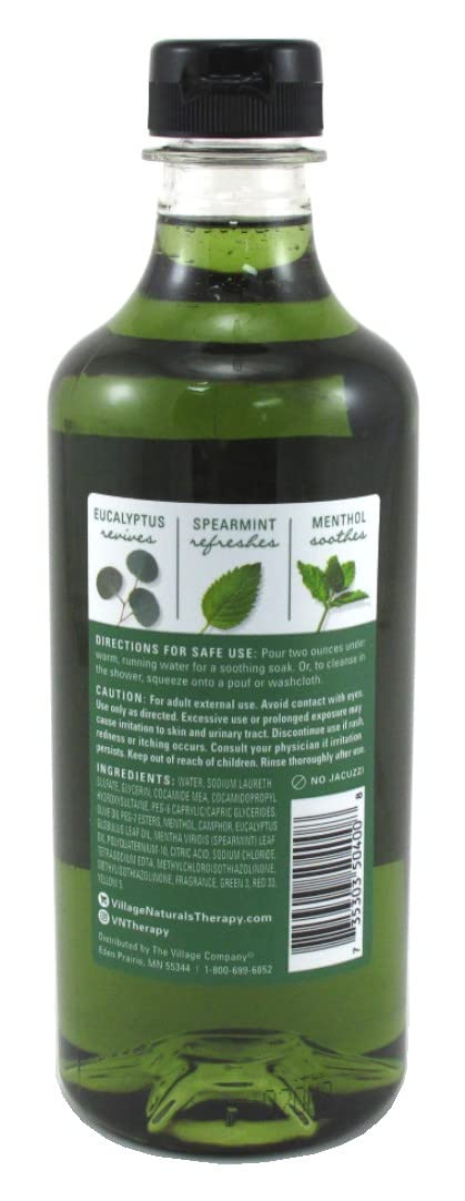 Village Nat. Muscle 2-In-1 Bath Oil & Body Wash 16 Ounce (473Ml) (Pack Of 2)