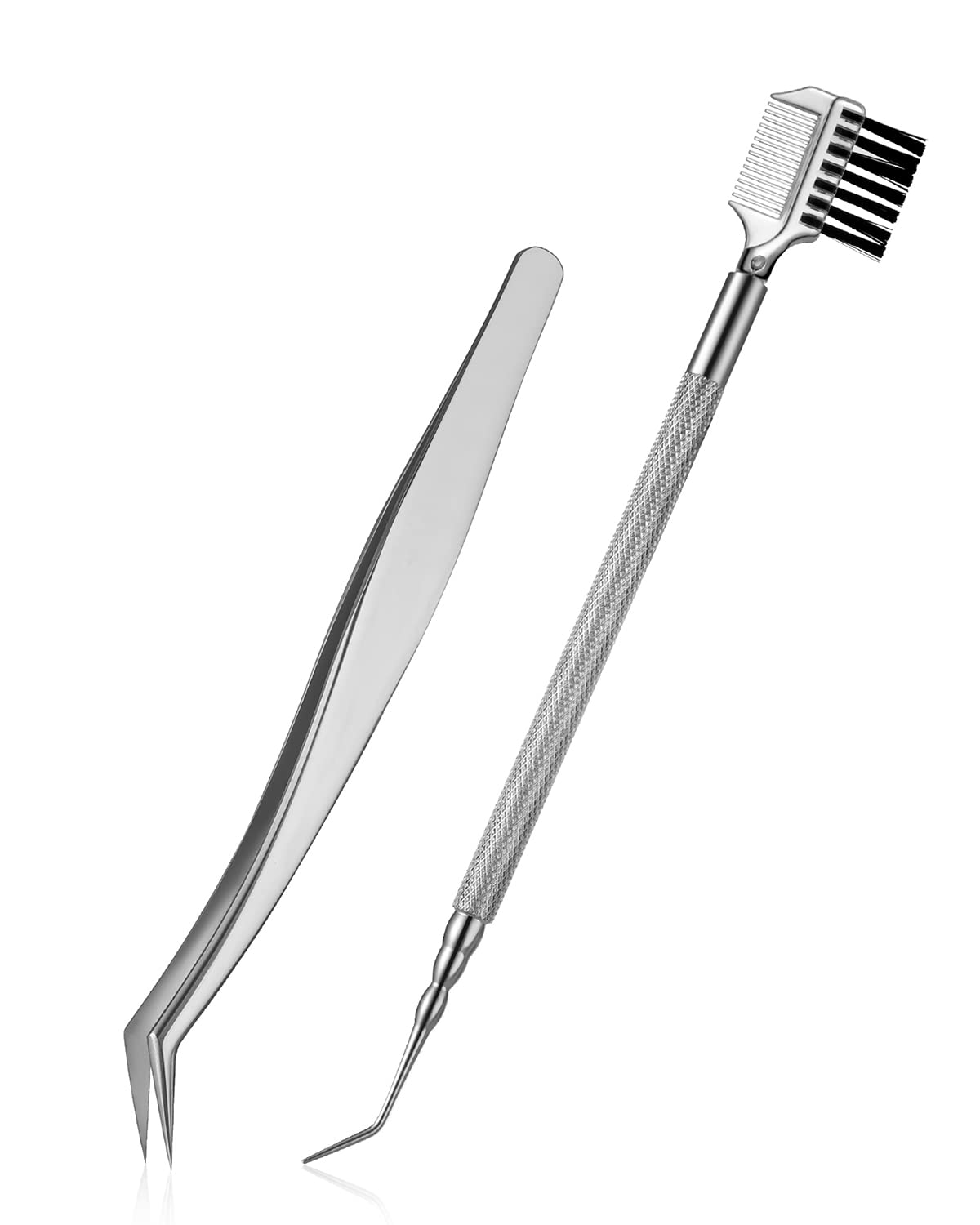 FVION Lash Lift Tool Kit - Eyelash Lifter, Lashes Comb and Eyelash Tweezer - Stainless Steel Eyelash Perming Kit for Eyelash Ext