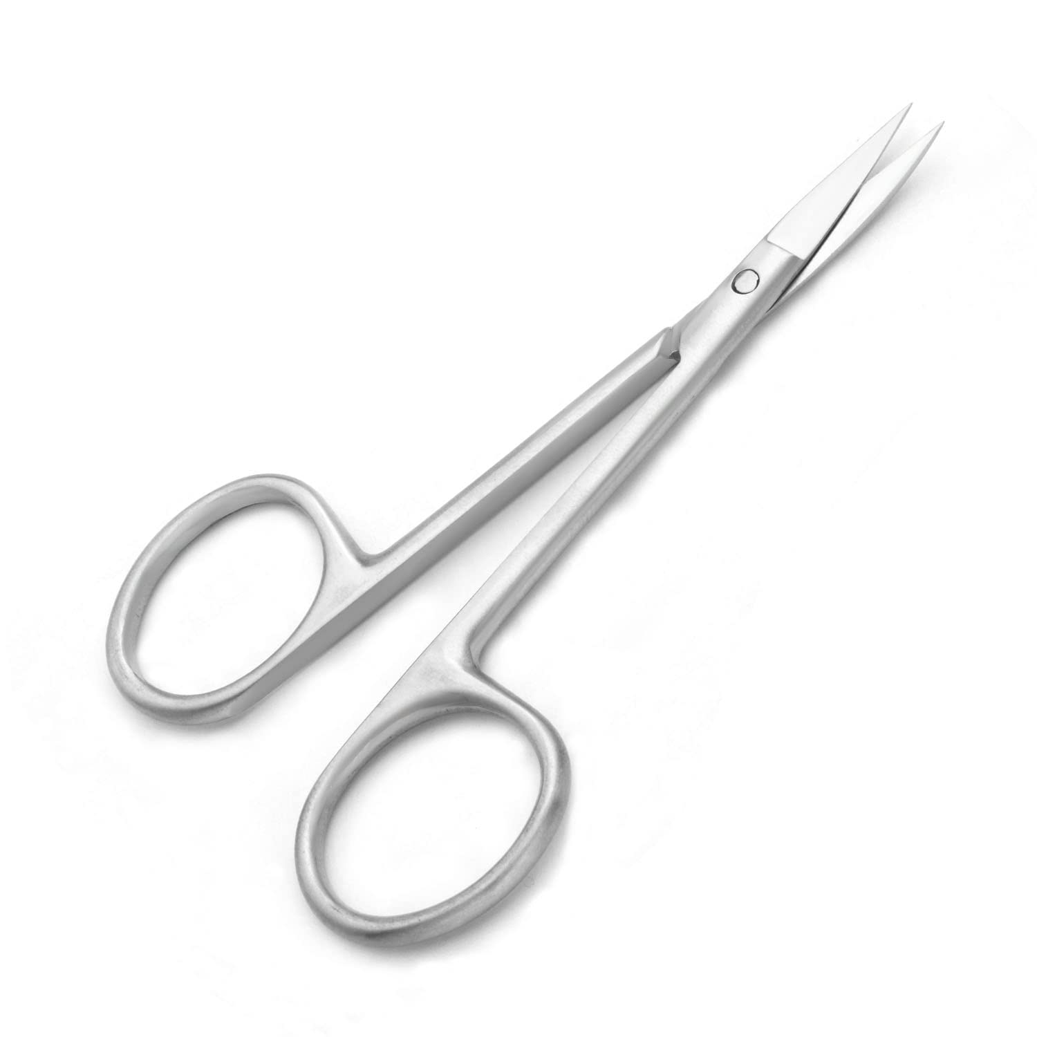 Motanar Cuticle Nail Scissors - Stainless Steel Precision Manicure Scissor - Extra Pointed Straight Curved Fingernail Scissor (C
