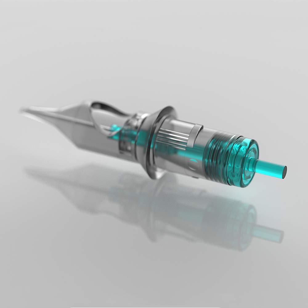 Stigma Aquamarine Knight Tattoo Cartridges #10(1Rl) 20Pcs Bugpin Disposable Tattoo Needle Cartridges With Membrane Round Liner E