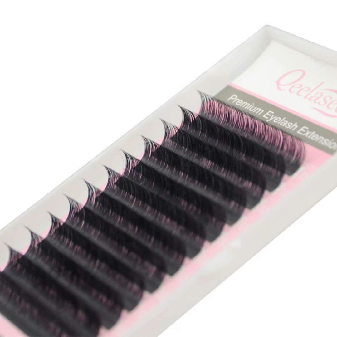 Qeelasee Faux Mink Silk Eyelash Extensions 0.03Mm Dd Curl 15Mm Semi-Permanent Individual Lashes Extension Professional Salon Use