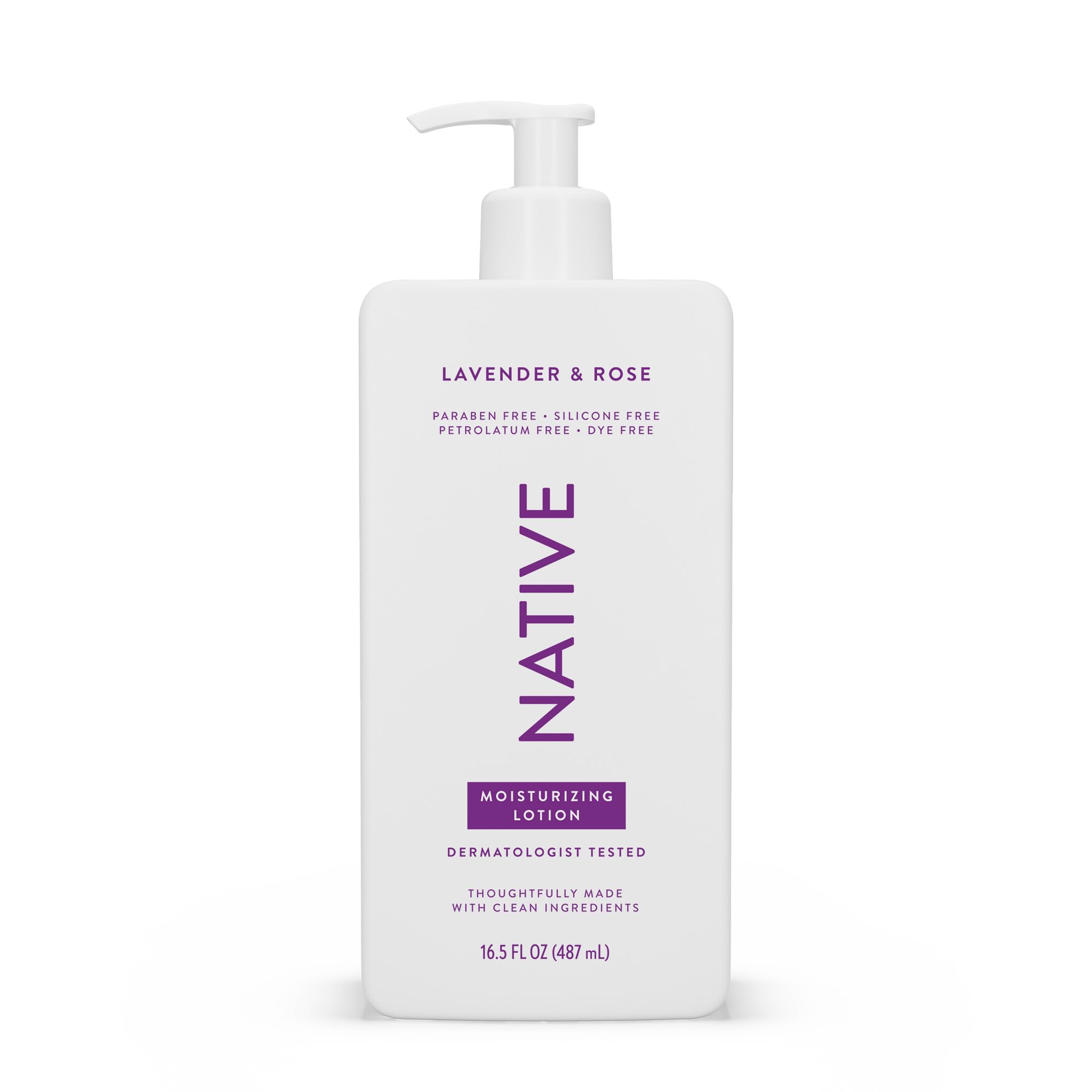 Native Body Lotion Contains Naturally Derived Plant-Based Moisturizers for Women and Men | Restores Dry Skin, Lavender & Rose, 1