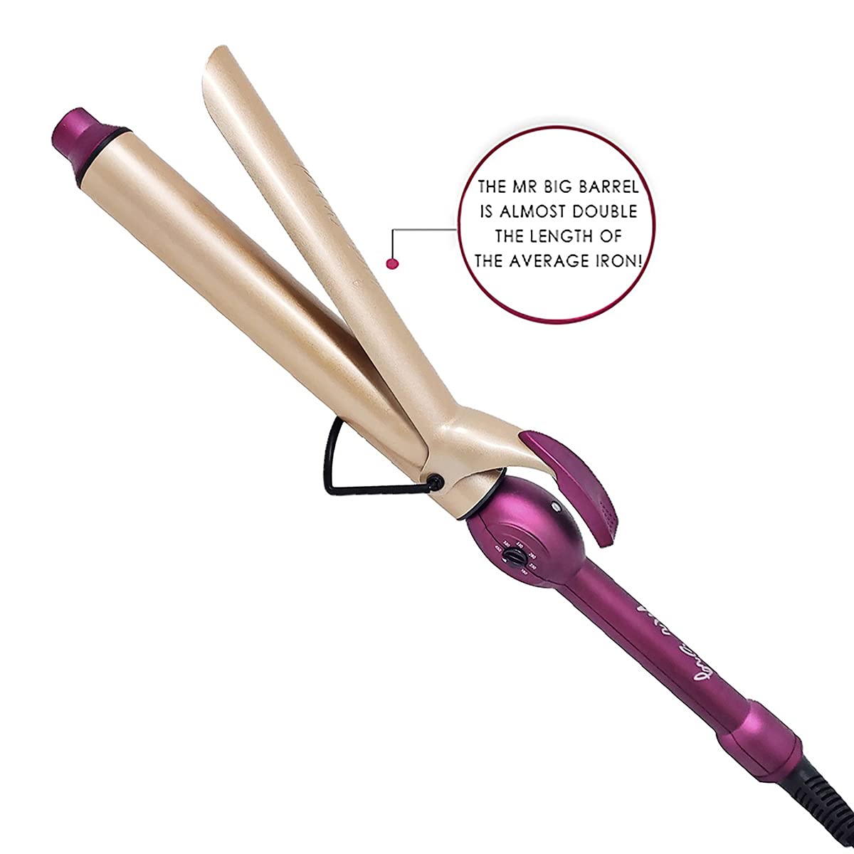 Mr Big Original Hair Curling Iron Wand - The Best, Longest Xl Styling Curling Irons For Long Hair On The Market, Change Flat Bed